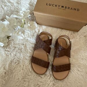 Lucky Brand Bea Sandal Brown Size 11M Toddler Girls